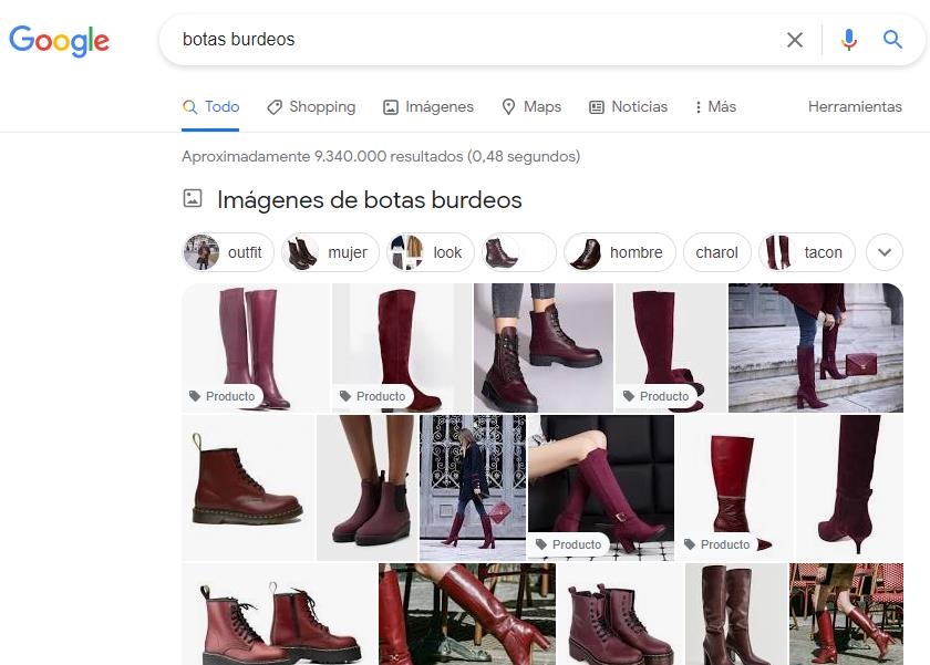 resultados seo Google imágenes